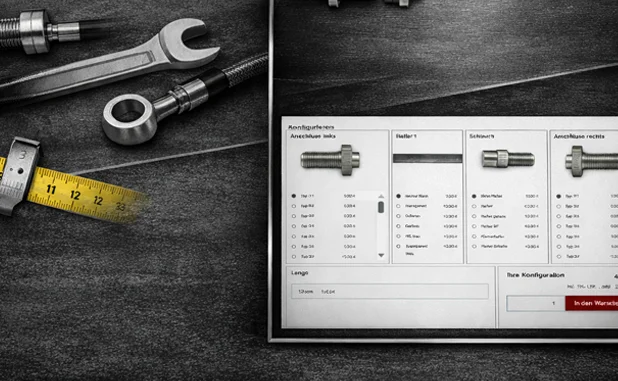 Stahlflex Bremsleitung nach Maß konfigurieren