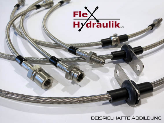 Vergrößerter beispielhafter Stahlflex-Leitungssatz