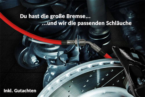 Stahlflex Custom Bremsleitung für Audi A3 (8VA) 2.0 TDI 184PS Sportba