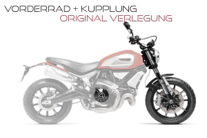 Stahlflex Bremsleitung f&uuml;r Ducati 1000 SS Paul Smart Replica Vorne+Kupplung (08-09) [V5]