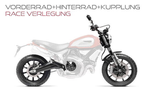 Stahlflex Bremsleitung für Ducati 1000DS Multistrada Vorne+Hinten+Kupplung (03-06) [A1]