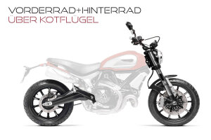 Stahlflex Bremsleitung f&uuml;r Ducati 1098 + S + Tricolore Vorne+Hinten (07-08) [H7]