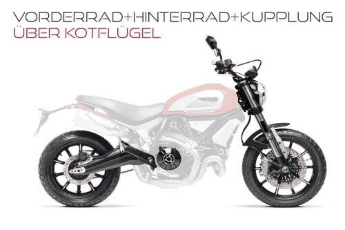 Stahlflex Bremsleitung für Ducati 695 Monster Vorne+Hinten+Kupplung (07-10) [M4]